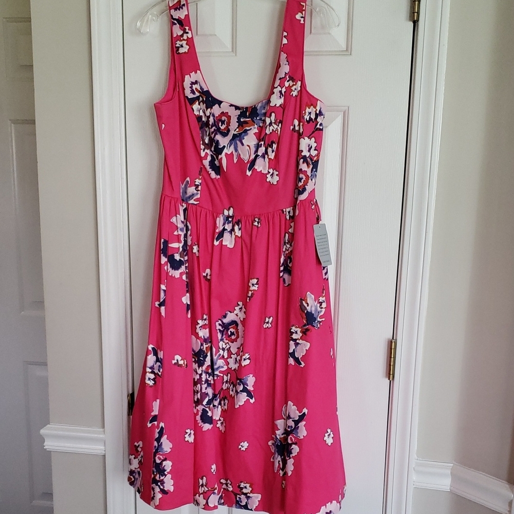 Donna Morgan Pink and Blue Floral Dress